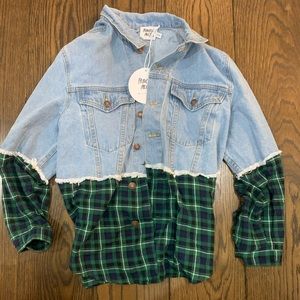 Princess Polly denim/plaid jacket
